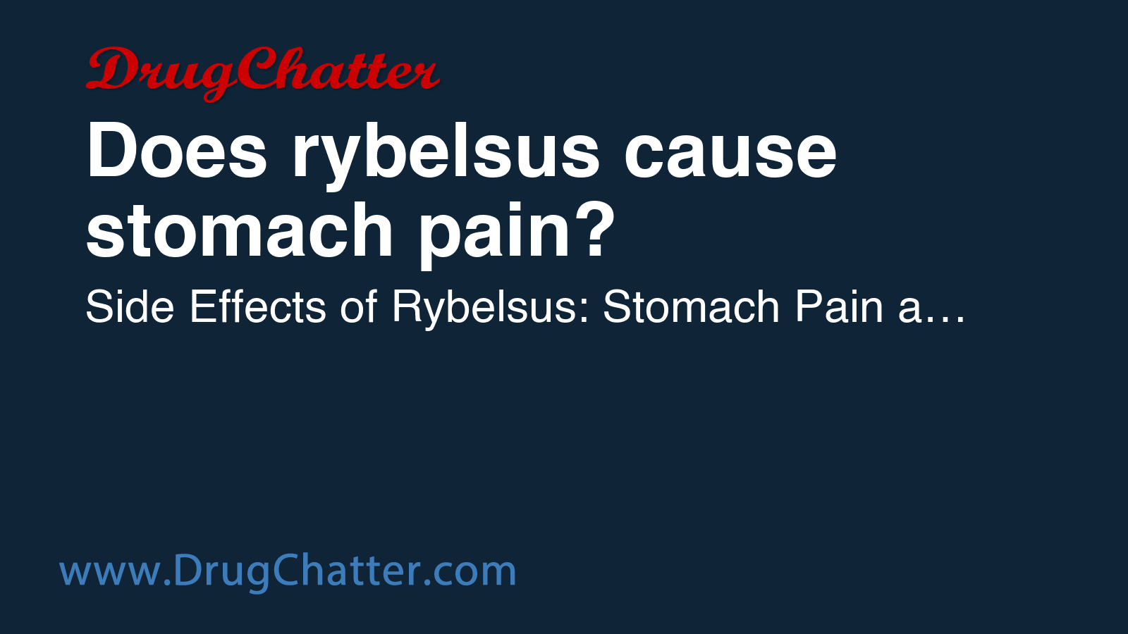 RYBELSUS: Does rybelsus cause stomach pain? - DrugChatter