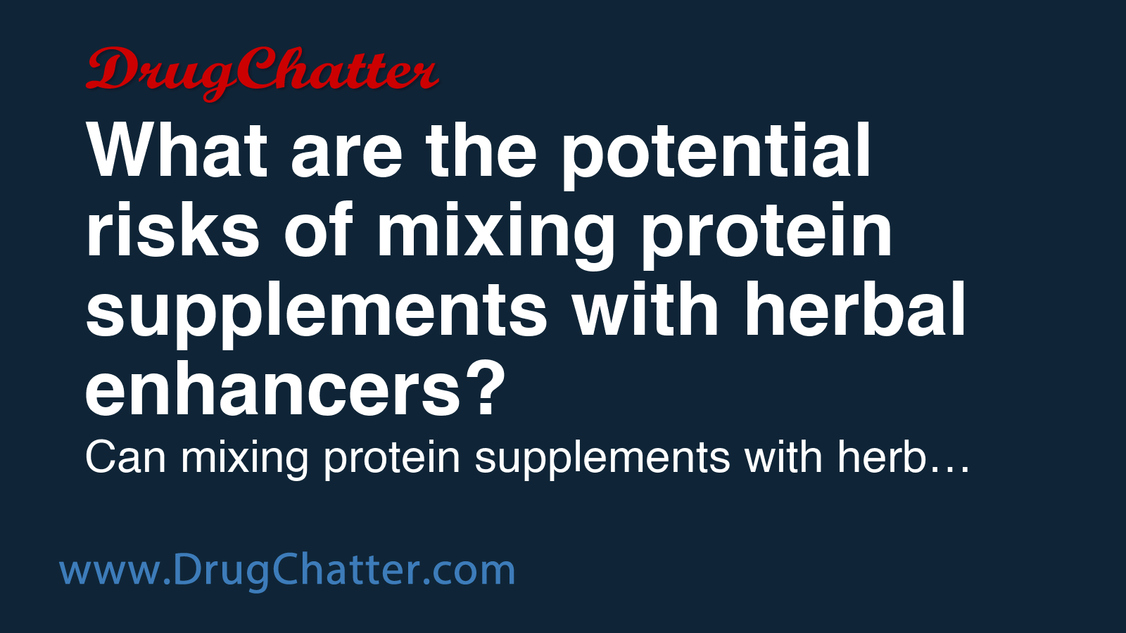HERBAL: What are the potential risks of mixing protein supplements with ...